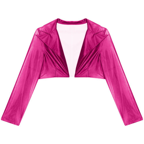 Giacca Donna Cappotto Lucido Moto Capispalla Rock Streetwear Cropped Clubwear - Foto 42 di 49