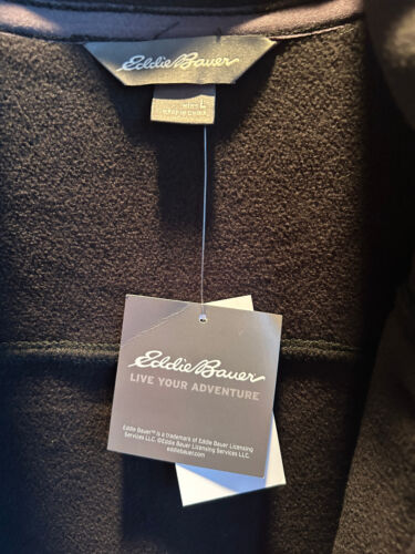 Eddie Bauer Men's Chilali Faux Shearling Fleece Full Zip Jacket Black Size L NWT - Picture 4 of 6
