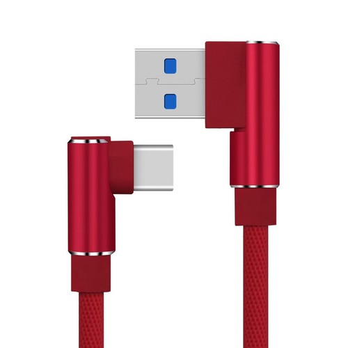 3/6/10Ft Type C Charger Cable 90 Degree USB C Charging Cord For Samsung S10 S9/8 - Picture 3 of 7