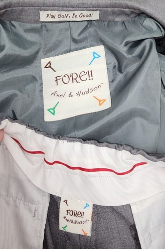 Boy's Fore!! Axel & Hudson Grey Gray Suit Easter Size 11/12 Pants Blazer Set - Picture 8 of 11