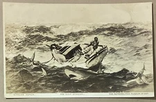 The Gulf Stream by Winslow Homer RPPC Vintage Real Photo Art Postcard Unposted
