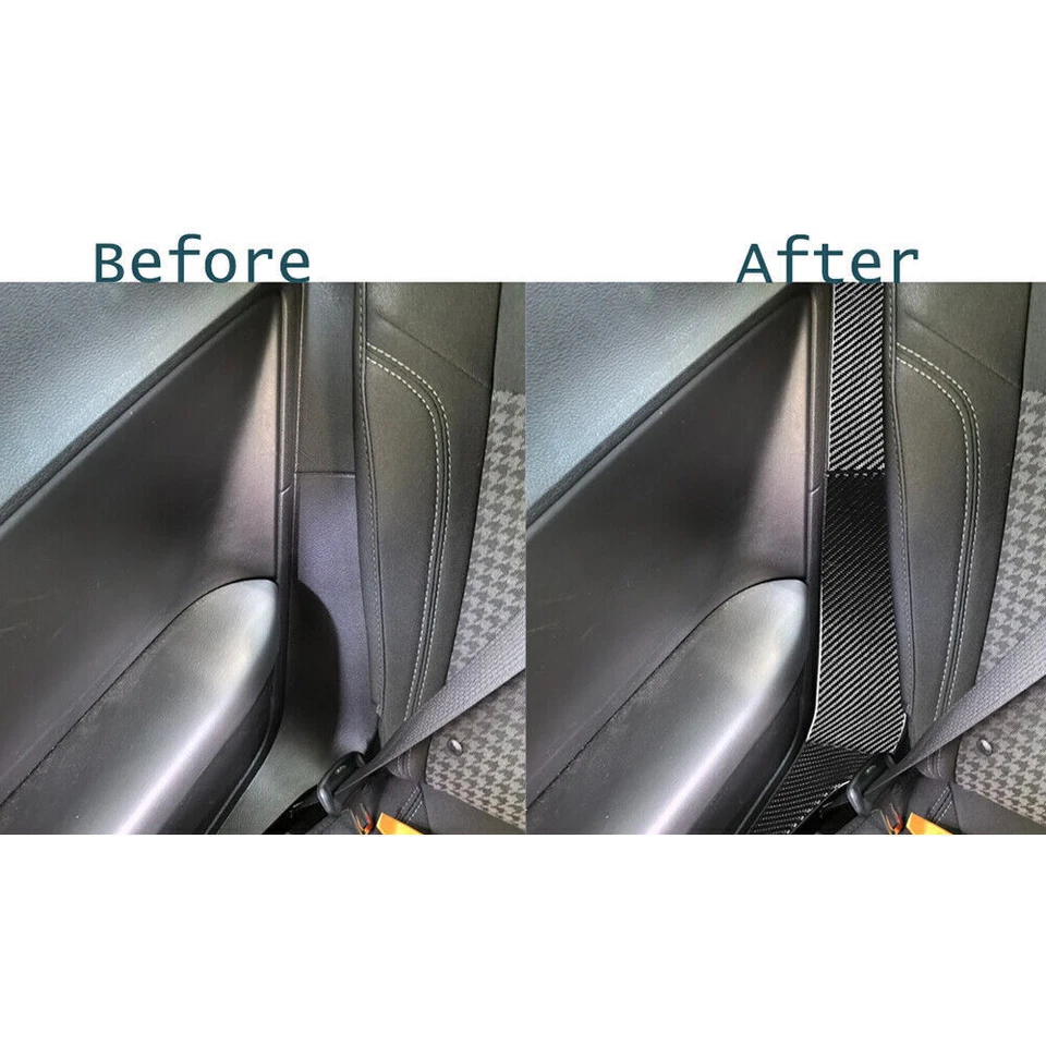 For Dodge Challenger 15-23 Vinyl Carbon Fiber Car Interior Rear Seat Cover Trim — 第 3/4 张图片