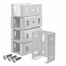 OHIY Aluminum Fence Bracket for Vinyl Fencing 2-3/4in Rails 8x Brackets w Screws