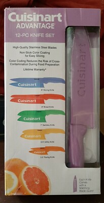Brand New Cuisinart C55-02-12PCKS Advantage 12 Piece Knife Set Colorful