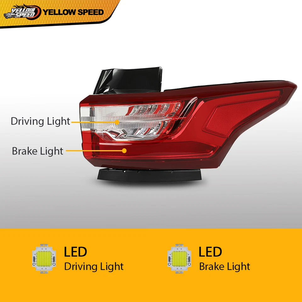 Ajuste para 18-21 Chevrolet Traverse passageiro lateral destro LED lanterna traseira direita externa - Imagem 3 de 4