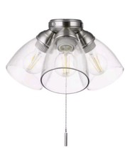 Hampton Bay Rockport Universal 3-Light Brushed Nickel, Ceiling Fan LED Light Kit
