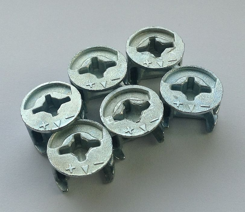 CAM CONNECTOR BOLTS 15mm x12mm Flat Packed Furniture Wardrobe