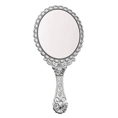  Vintage Handheld Mirror Small Hand Held Mirror with Handle Vanity Silver