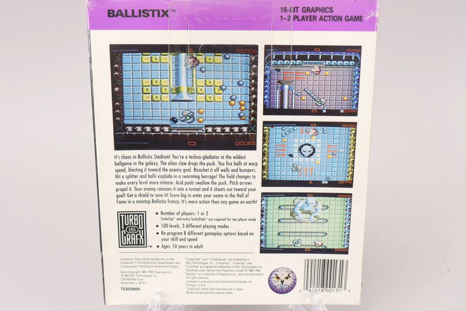 Ballistix NEC TurboGrafx-16 TG16 Psygnosis Reflections Roger Dean Sealed EX/NM! - Image 3 of 4