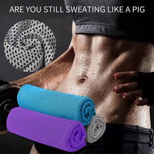 3x Ice Cooling Towel for Sports/Workout/Fitness/Gym/Yoga/Pilates/Travel/Camping
