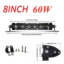 Slim 8" 14" 20" LED Work Light Bar Spot Flood Fog Driving ATV SUV Truck Offroad