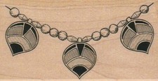 Egyptian Necklace 2 1/2 x 4 1/2" Rubber Stamp, Object Stamp, Necklace Stamp