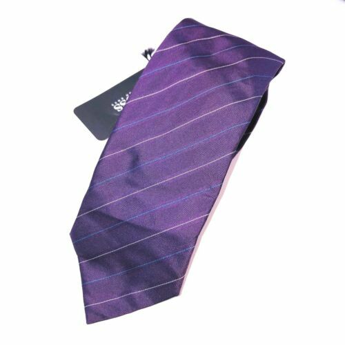Cravatta Uomo HUGO BOSS In Pura Seta, Colore Blu Aperto (Larghezza 7,5 Cm) - Made In Italy