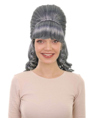 HPO Adult Women's Class 60's Brown Half Updo Wig with Ponytail, HW-7577 - Picture 45 of 65