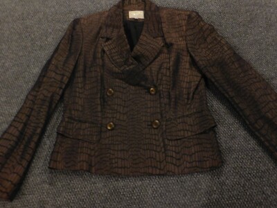 alberto makali Jacket Womens 12 Brown button Blazer