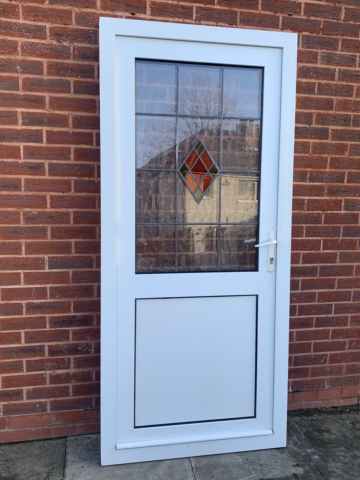UPVC DOUBLE GLAZED BACK DOOR SIDE DOOR 93cm WIDE 209cm HIGH WITH KEY