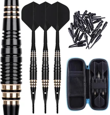 Professional Soft Tip Darts Set 18 Grams with 30 Extra Dart Tips and Gift Storag