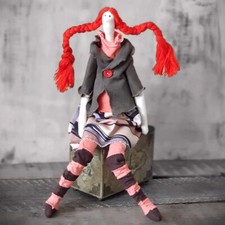 Vintage Künstlerpuppe Tilda-Stil 47 cm Dekopuppe Shabby Stoffpuppe Handarbeit