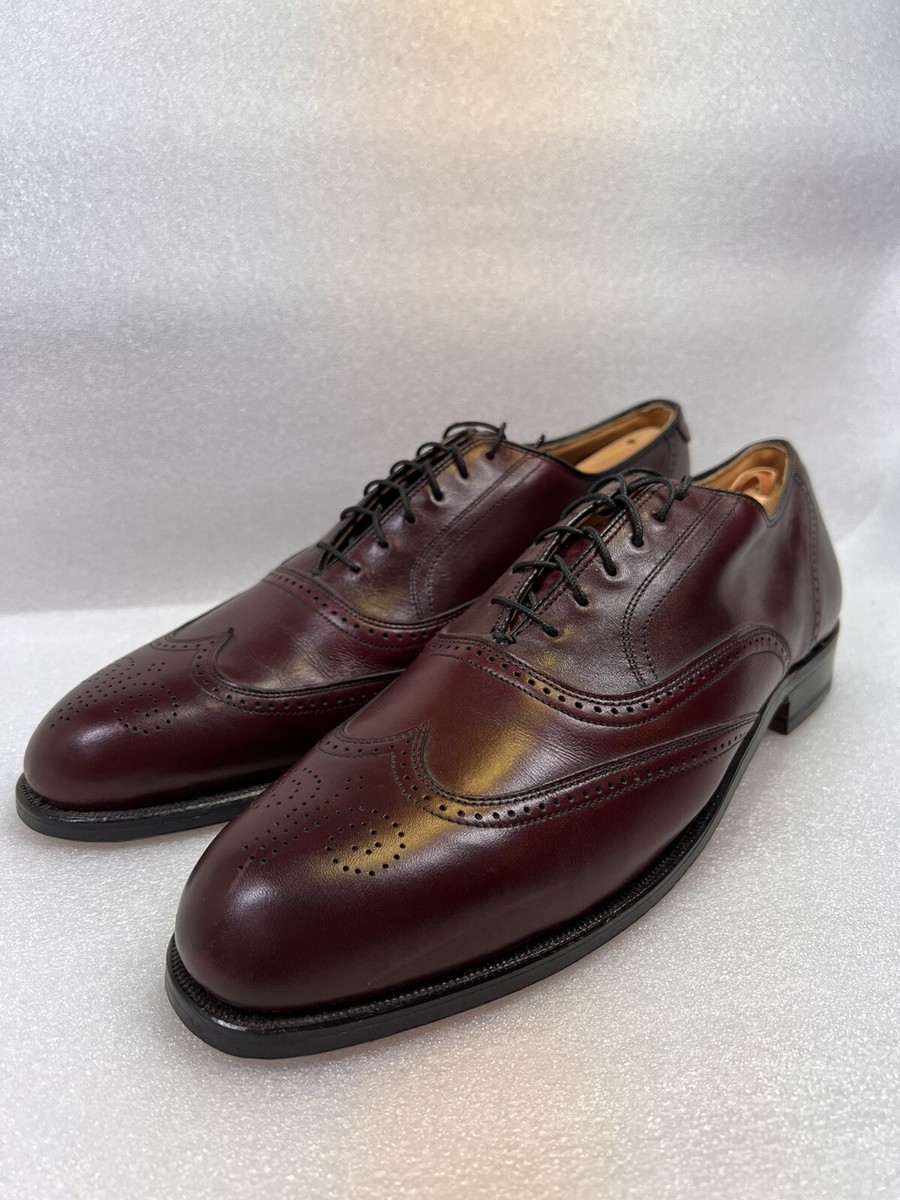 Nettleton Burgundy Leather Oxford Wing Tips Dress Shoes  display picture 2