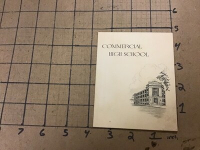 Vintage Original Card: 1936 Commercial High School - day exercises Graduation