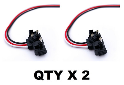 Pair 3 Prong Pigtail Wire Right Angle Plug Truck Trailer Stop Turn Tail Light