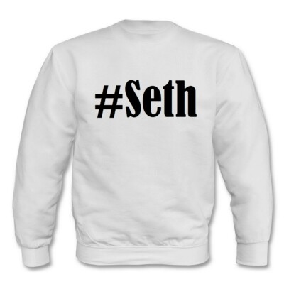 Sweatshirt Sweater #Seth für Damen Herren und Kinder Farben Schwarz Weiss