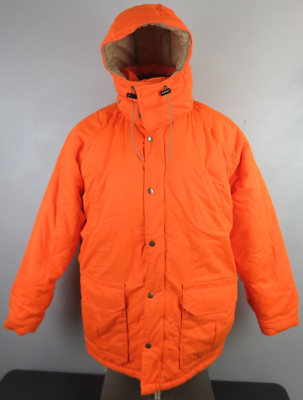 Mens Canvasback Hunting Jacket Vintage Orange Safety Full Zip