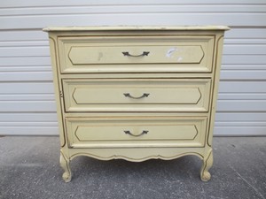 French Bachelor Chest 3 Drawers Dresser Nightstand Provincial Hollywood Regency Ebay