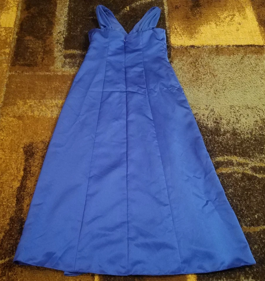 VESTIDO FORMAL MUJER DAVID'S AZUL NUPCIAL TALLA 10 SEMINUEVO Foto 4 de 4