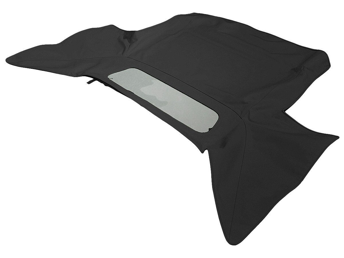 Fits: Ferrari Mondial 1984-94 Soft Top & Window Made From Black Haartz Canvas