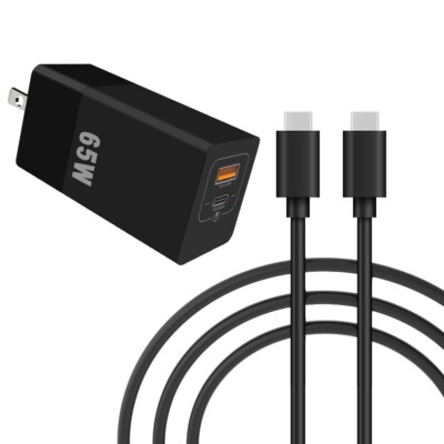 65W Type C Wall Charger PD QC 3.0 Adapter Cable f Samsung Galaxy S22+ S906U USA