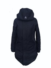 Aritzia Tna Long Jacket Xs Blue Parka Fur Lined