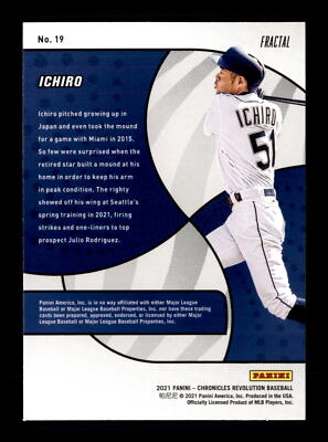 Ichiro　⑤ 2021 Panini Chronicles Revolution Fractal #19 Ichiro Seattle