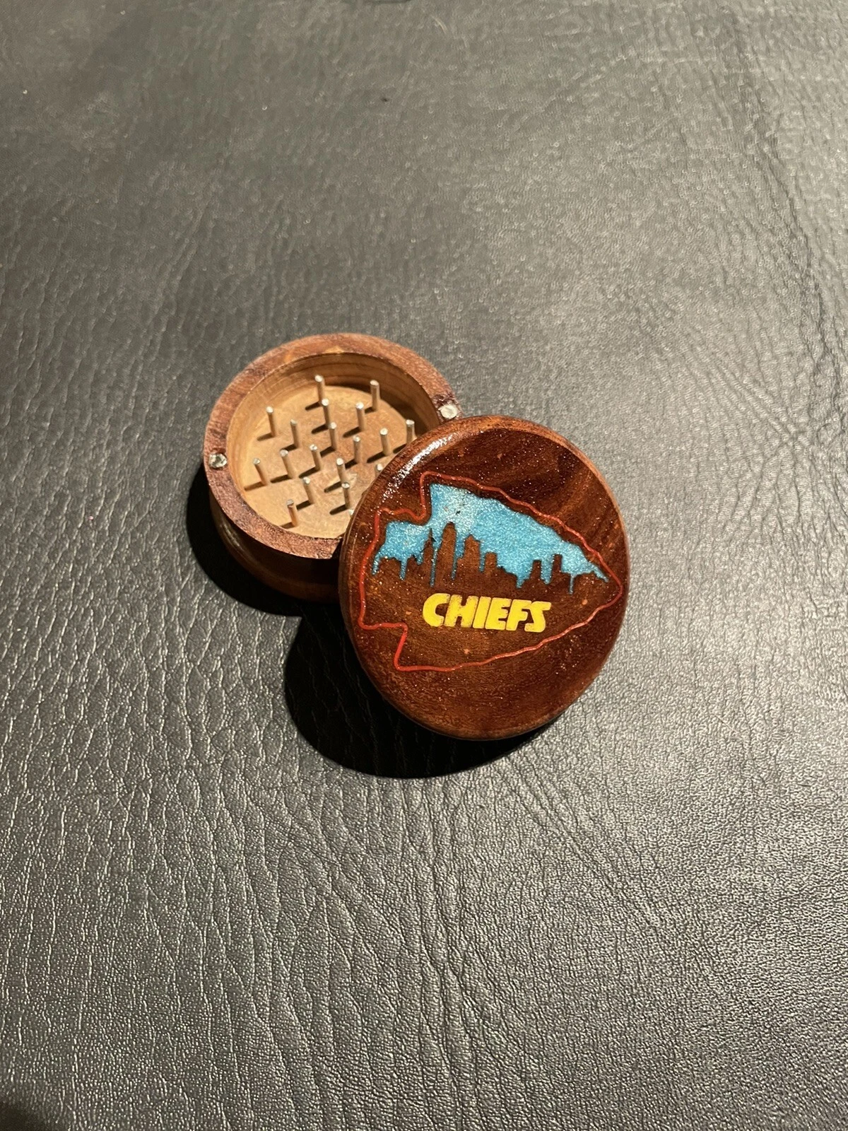 Kansas City Chiefs Custom Walnut Spice/Herb Grinder