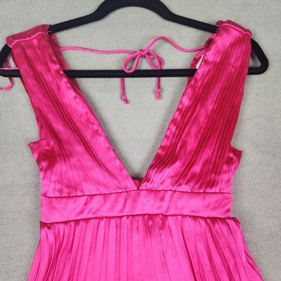 Jessica Simpson Juniors XS Hot Pink Accordion Pleated Plunge Neck Dress | eBay Jessica Simpson Juniors XS Hot Pink Accordion Pleated Plunge Neck Dress | eBay