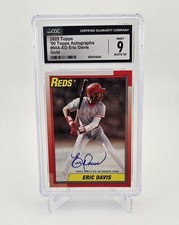 2025 Topps Series-1  1990 ERIC DAVIS Auto on Card #90A-ED Gold Reds 25/50 CGC 10
