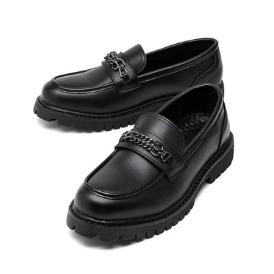 Men's Loafers PU Leather Thick-soled Formal Casual Shoes Flat Dress Works Shoes
