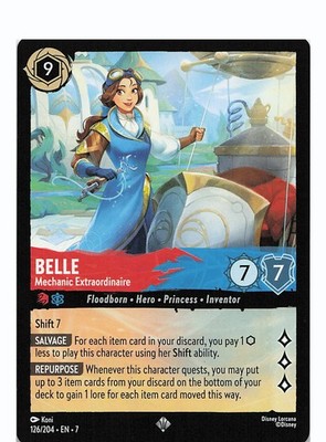 Disney Lorcana TCG Belle - Mechanic Extraordinaire Archazia's Island 126/204 NM