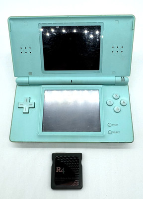 Nintendo DS Lite Türkis USG-001 inkl. R4 Karte - ohne Kabel & Stift