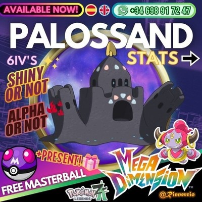 Palossand Shiny Alpha 6IVs Competitive for Pokemon ZA Legends