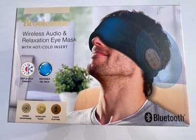 Brookstone Audio Relaxation Wireless Audio & Eye Mask w Hot/Cold Insert NIB
