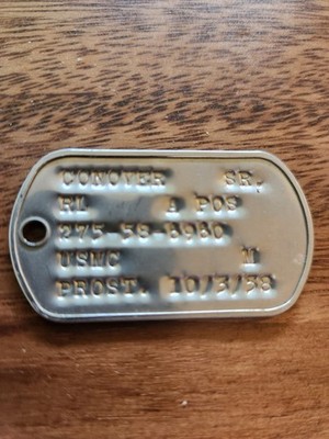 Vintage Vietnam Era USMC Dog Tags - RL Conyers Sr. Marine 