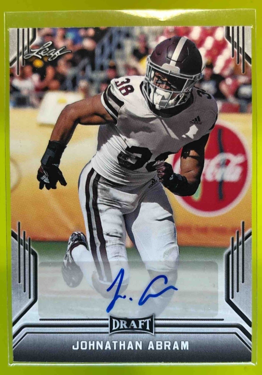 Johnathan Abram Leaf Draft Autographs #JA2 Base