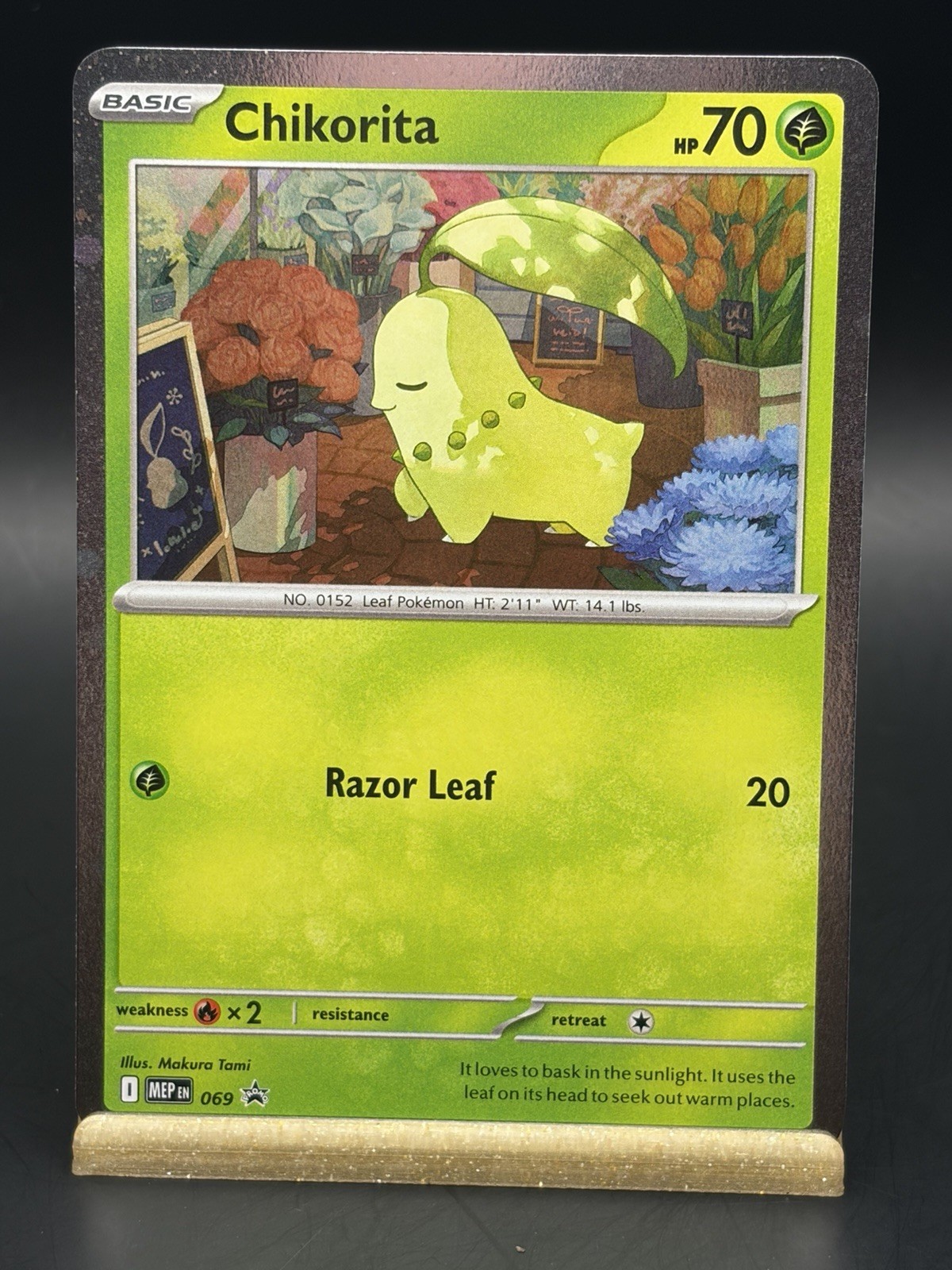 Chikorita 69 Black Star Promo Cosmos Holo - Pokemon TCG: Perfect Order - NM