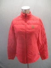Trew Gear Size S Womens Red Duck Down Full Zip Long Sleeve Quilted Jacket 423
