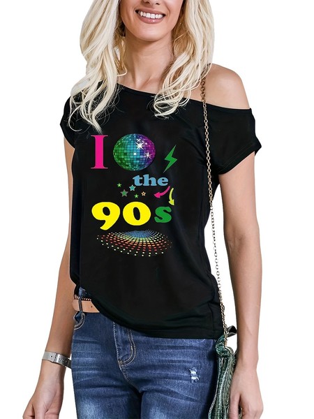 I Love 90s Camiseta Mujer 90 Disfraces Temáticos y Eventos Vintage