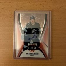 2025-26 Upper Deck Allure Red Rainbow Auto Jacob Melanson RC #127 Seattle Kraken