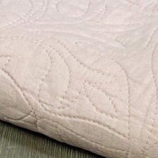 WINLIFE 100 Cotton Quilted Pillow Sham Floral Print Standard, Pink
