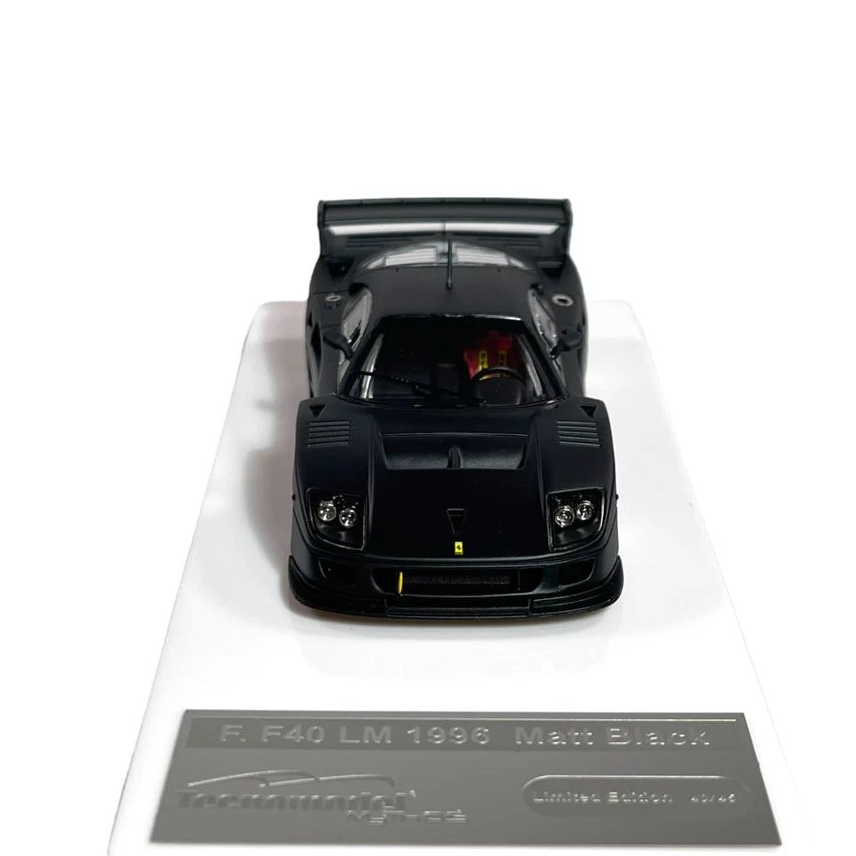 Modellino Auto Tecnomodel 1/43 Ferrari F40 LM Press Version Matt Black With E... - Immagine 2 di 4