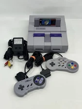 SNES Super Nintendo Console Bundle With  Mario Game Original